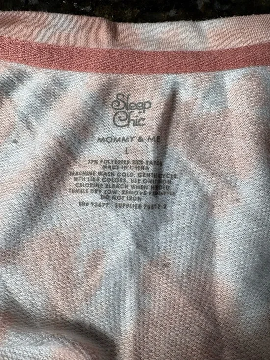 Women's Peach Tie-Dye Sleeveless Pajama Jumpsuit Mommy & Me - Picture 7 of 7